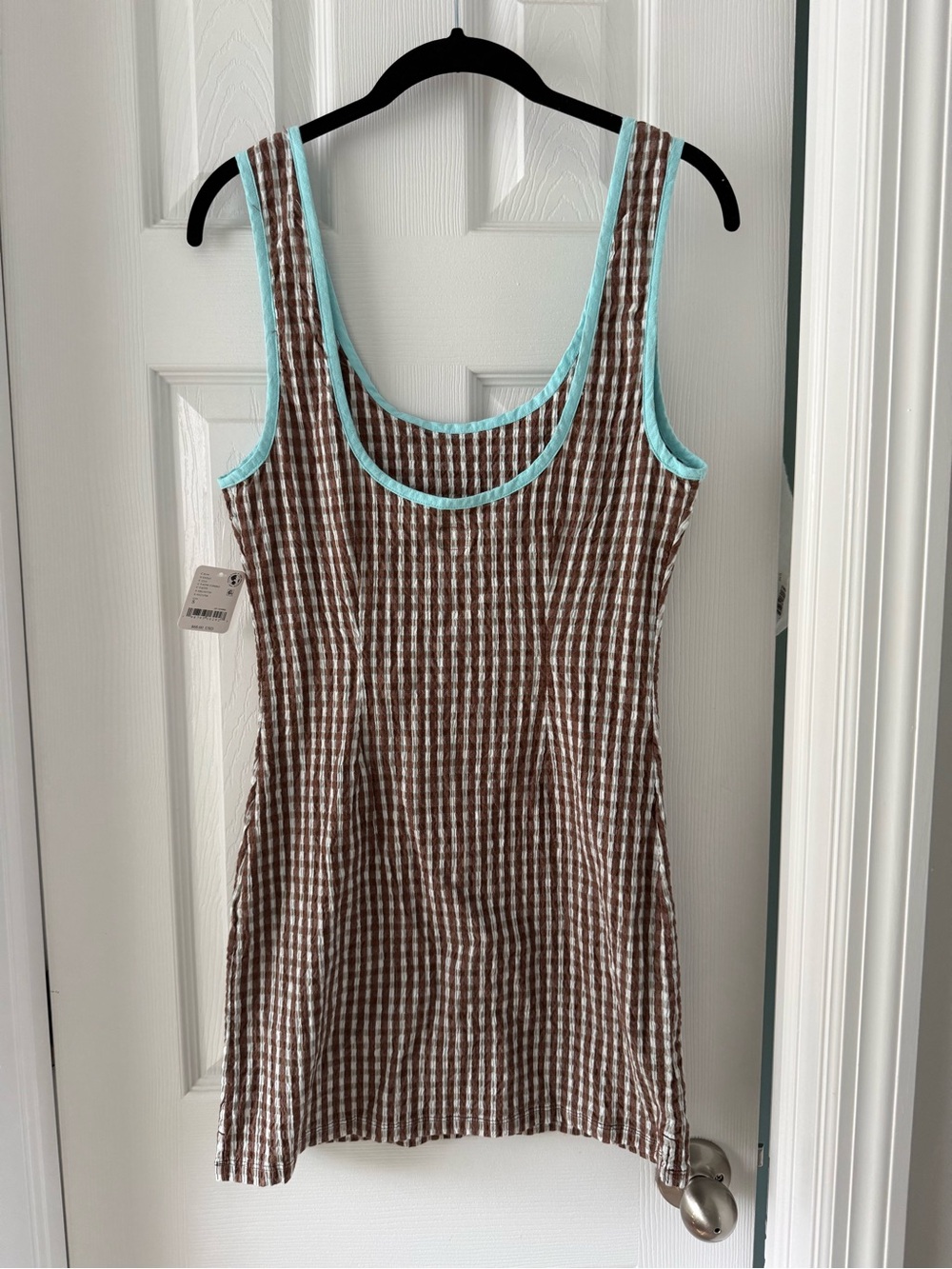 NWT Free People Berry Pickin' Plaid Mini Dress - Picture 3 of 8